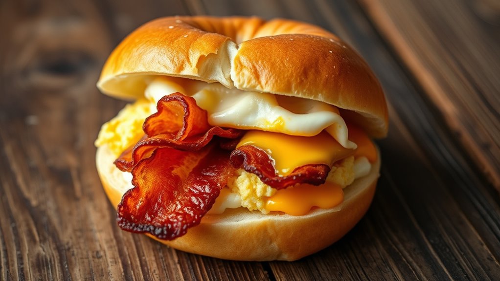 bacon egg cheese calories