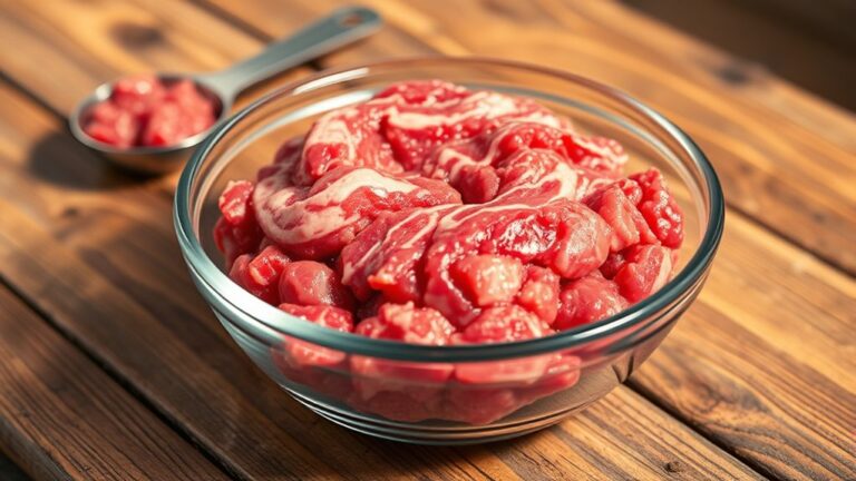 calorie content of ground beef