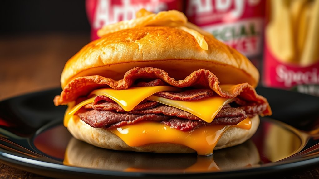 calories in beef and cheddar