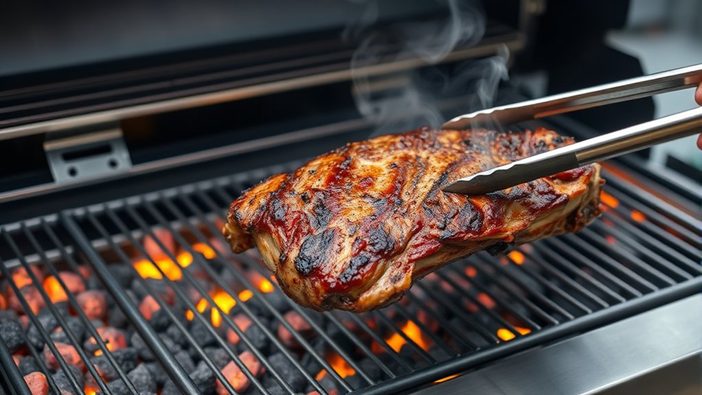 charcoal ignition placement control