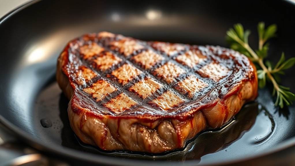 cooking steak on non stick