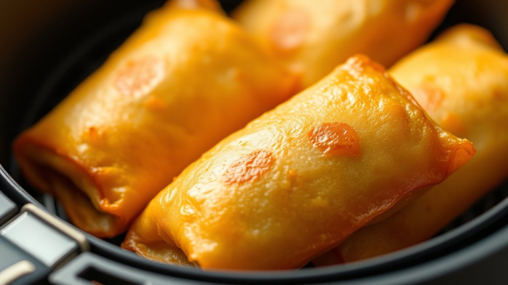 crispy even reheated egg rolls