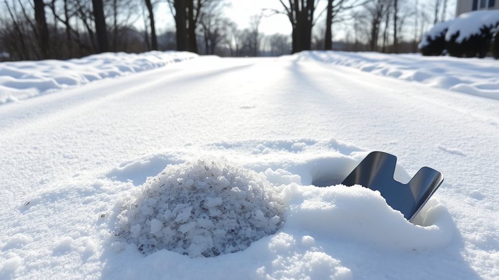 salt driveway prior to snow