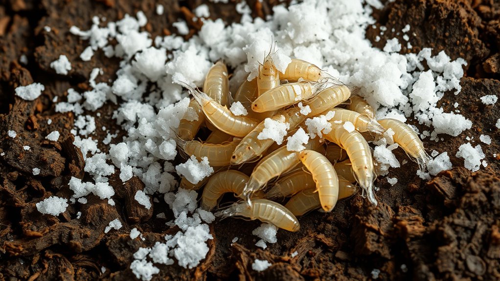 salt kills maggots effectively