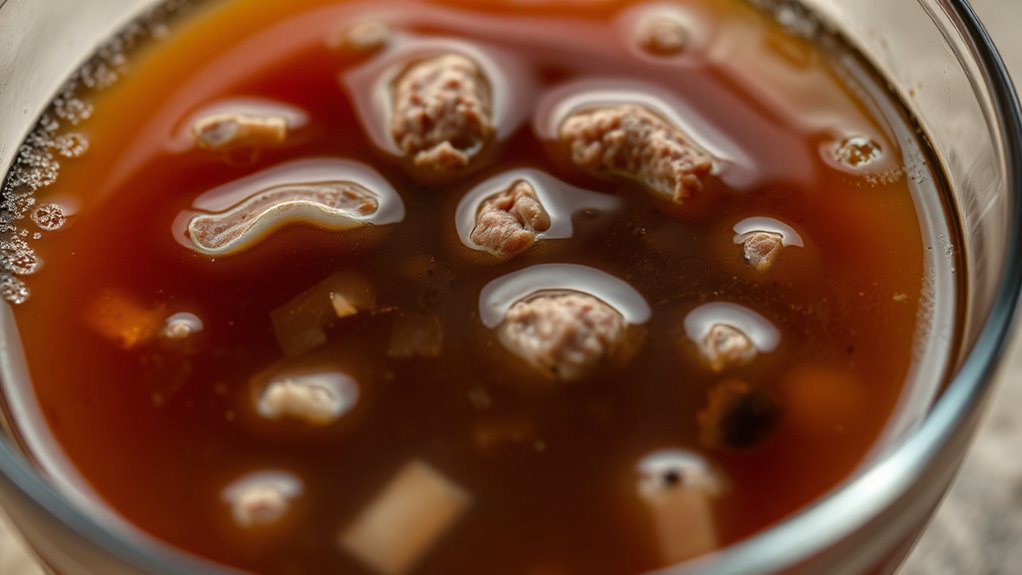 visually detect broth spoilage